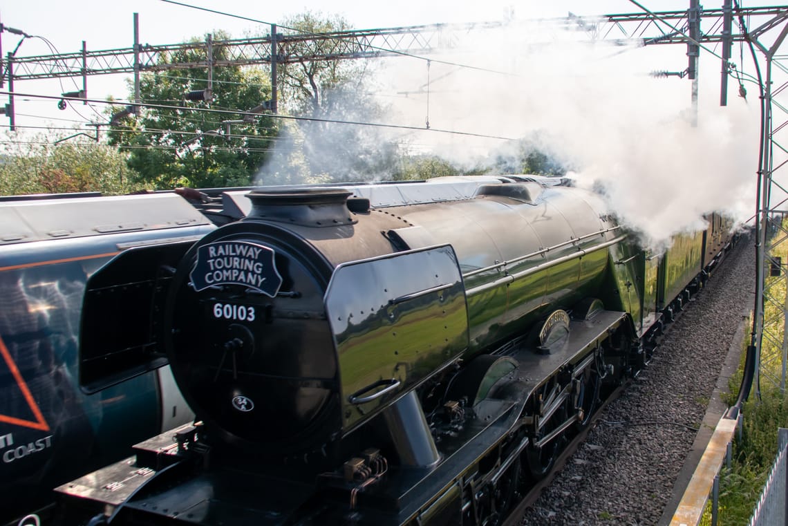 Flying Scotsman through Nuneaton