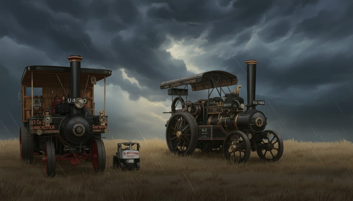 Stormy AI steam engine artwork