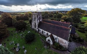 Polesworth Abbey from the air